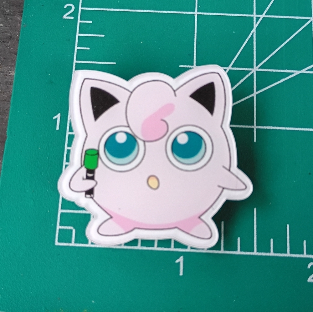 2/$10 Pokemon Jigglypuff Acrylic Pin